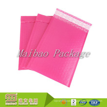 Water Resistant Self Adhesive Custom Bright Pink Color Print 4X8 Inches Poly Bubble Mailers